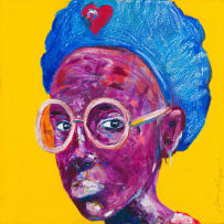 Nelson Makamo; Untitled (Woman with Glasses)