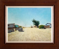 Walter Meyer; Street Scene, Lüderitz (Car on dust Road)