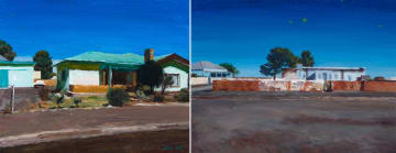 Clare Menck; House with Green Roof, Fraserburg II; Old Prison, Fraserburg II, two