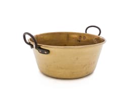 A Cape brass two-handled jam boiler, 19th century