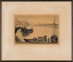 Continental School 20th Century; Harbour Scene; Canal Scene, two