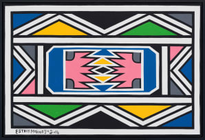 Esther Mahlangu; Untitled (2014)