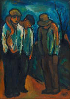 Kenneth Baker; Three Men with Hats