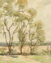 Erich Mayer; Landscape with Trees