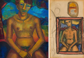 Alexis Preller; Male Nude; Male Nude Study, two