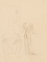 Alexis Preller; Nude Studies (recto); Still Life with Plants (verso)