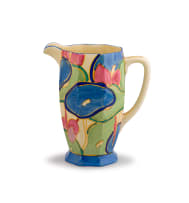 Clarice Cliff; Bizarre Athens jug with 'Blue Chintz' pattern