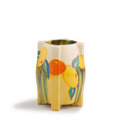 Clarice Cliff; Bizarre Stamford vase with 'Delecia Citrus' pattern