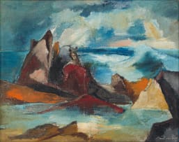 Paul du Toit; Abstract Seascape with Rock Pool