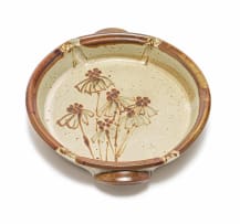 Tim Morris; Double-handled dish with flower motif