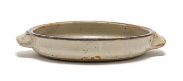 Tim Morris; Double-handled bowls with abstract floral motif, three