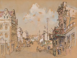 Gregoire Boonzaier; Bo-Caledon Straat, Ou Kaapstad (Upper Caledon Street, Cape Town)