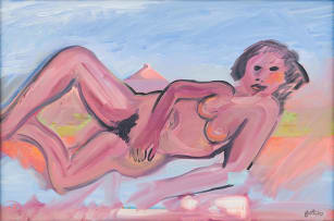 Walter Battiss; Reclining Nude