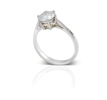 Platinum diamond solitaire ring