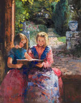 Mari Vermeulen-Breedt; Two Girls Reading