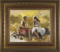 Mari Vermeulen-Breedt; Two Girls in a Field