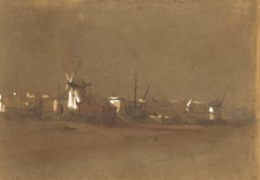 Thomas Bowler; Near Salt River - Truter’s Mills (recto); preliminarly sketch (verso)