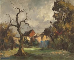 Alexander Rose-Innes; Cottages with Trees