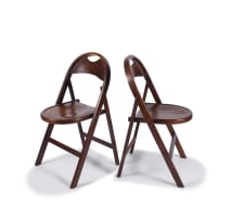 Pair of Thonet style 'B 751' folding chairs, 1960s