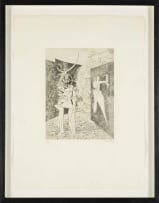 Roland Bugnon; Untitled (Surrealist Composition with Figures and Bird)