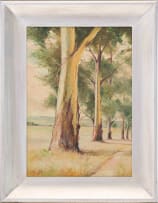 Christopher Tugwell; Bluegum Trees along a Pathway