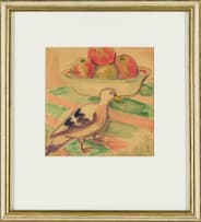 Maggie Laubser; Bird with Bowl of Apples