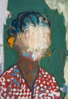 Mostaff Muchawaya; Untitled Portrait (Green)