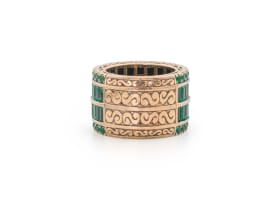 18k yellow gold emerald ring