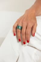 18k yellow gold emerald ring