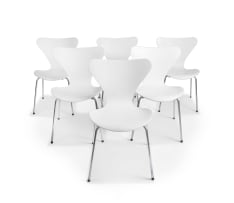 Set of six Arne Jacobsen 'Series 7 Butterfly' dining chairs, for Fritz Hansen, Denmark, 1970