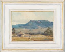 Christopher Tugwell; Landscape with Hut and Mountain in the Distance