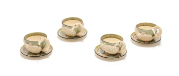 Ardmore Ceramic Studio; Hornbill tea set with four cups