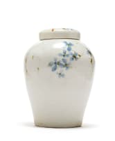 Tim Morris; Lidded ginger jar with blue floral motif