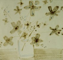 Esias Bosch; Tile decorated with flowers in a vase