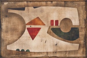 Hannes Harrs; Abstract Composition with Red Triangles