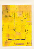 Samson Mnisi; Untitled (Yellow Abstract)