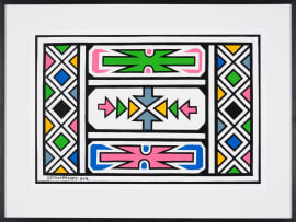 Esther Mahlangu; Untitled 2014