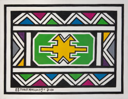 Esther Mahlangu; Untitled