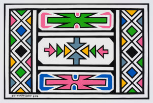 Esther Mahlangu; Untitled 2014