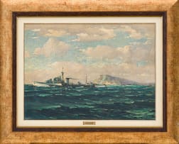 Nils Andersen; HMS Saumarez Leaving Durban