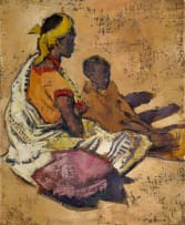 Geoffrey Terence Charlesworth; Seated Mother and Child