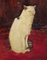 Geoffrey Terence Charlesworth; White Cat in a Red Room