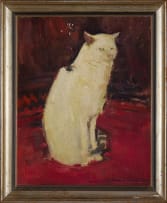 Geoffrey Terence Charlesworth; White Cat in a Red Room