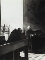 André Kertész; Trappist Cloister, Soligny sur Orne, France (two in pews)