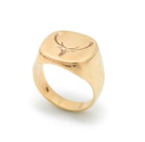 9k yellow gold signet ring