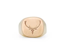 9k yellow gold signet ring