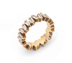 9k yellow gold diamond eternity ring