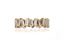 9k yellow gold diamond eternity ring