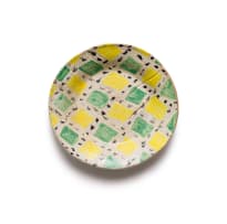 Hylton Nel; Plate with a green and yellow check motif