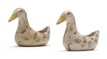 Hylton Nel; Pair of hollow backed ducks, two